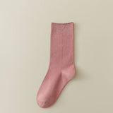 Women Leisure Solid Color Pile Socks_Cwms0288