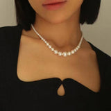 ELEGANT RETRO GRADIENT PEARL NECKLACE_CWAJE1675