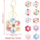 DAISY WOVEN PENDANT YARN SUNFLOWER KEYCHAIN_CWAB5010