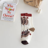FASHIONABLE PRINTED MID CALF COTTON SOCKS_CWMS0506