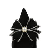 POINTED TOE PEARL AND RHINESTONE BOW HIGH HEELS_CWSHH0103