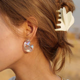 NEW GEOMETRIC COLOR GRADIENT MOON EARRINGS_CWAJE1898