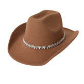 Western Cowboy Hat With Diamond Sword Chain_Cwah3633