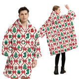 Wearable Flannel Tv Blanket With Sleeves Pocket