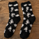 HOME WARM PADDED LEOPARD SOCKS_CWMS0341