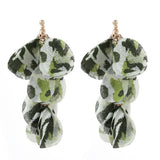 HANDMADE LEOPARD TASSEL EARRINGS BOLD LONG DROPS_CWMM6179