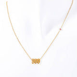 STAINLESS STEEL NUMBER RHINESTONE NECKLACE_CWMM5654