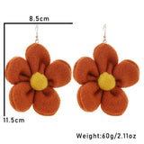 HANDMADE LARGE FLORAL EARRINGS COLORFUL DESIGN_CWMM6270