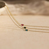 Vintage Artistic Birthstone Necklace_Cwmm5544
