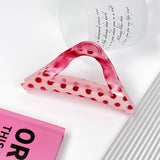 PINK POLKA DOT HOLLOW HAIRPIN SIMPLE STUDENT_CWAHA2077