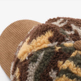 Winter Colorblock Fleece Camo Baseball Cap_Cwah2171