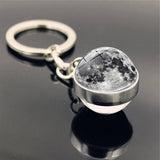 DOUBLE SIDED GLASS BALL KEYCHAIN PENDANT JEWELRY_CWMM0492
