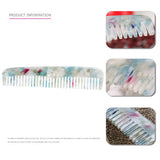 MARBLE TEXTURE ACETATE HAIR COMB STRAIGHT COMB_CWAHA4174