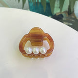 PEARL ACCENT HAIR CLAW THICK SQUARE ELEGANT CLIP_CWASC1600