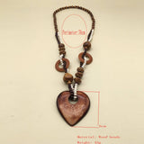BOHEMIAN VINTAGE WOODEN BEAD NECKLACE_CWMM4566