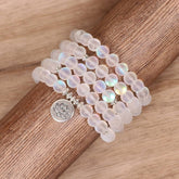 108 WHITE BLUE GLITTER BEADED BRACELET WITH CHARM_CWAJE3933