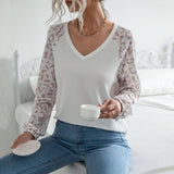 Waffle Patterned Leopard V-Neck Sweater With Base