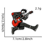 CARTOON BLACK MUSIC SKULL SERIES CLOTH STICKER_CWMM4050