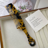 RETRO TORTOISESHELL COLOR HANDLE WAVY COMB_CWMM1082