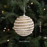 SILVER FOAM GLITTER XMAS BALLS BOWS TREE TOPPER_CWMM9677