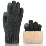 THICKENED FLEECE KNITTED TOUCH SCREEN GLOVES_CWAG0400