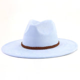 Women Autumn And Winter Warm Belt Panama Hat_Cwah0681