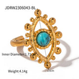 RETRO HOLLOW PATTERN NATURAL STONE RING_CWAJE1389
