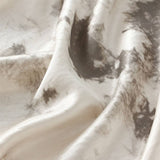 Tie-Dye Satin Print Fishtail Midi Skirt_Cwbms0386