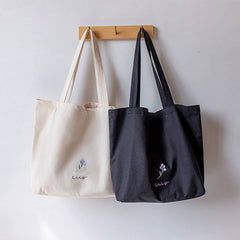 NEW LARGE EMBROIDERED CANVAS TOTE BAG FOR WOMEN_CWAB5638