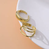 NEW GEOMETRIC OPEN RING 2 PIECE SET_CWAJE1991