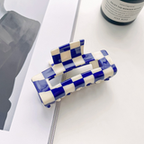 Checkerboard Hair Claw ? Candy Color Acetate Look_Cwmm10084