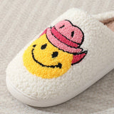 SOFT PLUSH COMFY WESTERN SMILING FACE SLIPPER_CWSHS0247