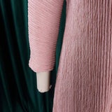 SOLID COLOR LOOSE CASUAL ROUND NECK DRESS_CWDSD6164