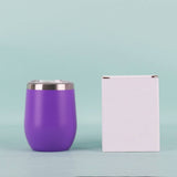 12OZ EGG SHAPE INSULATED WINE TUMBLER CUP_CWMM7905