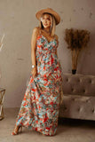 V-Neck Sleeveless Halter Print Boho Long Dress_Cwdmd4498
