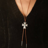 NEW FASHION VINTAGE TURQUOISE CROSS NECKLACE_CWAJE2832