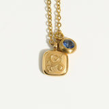 Vintage 12 Zodiac Sign Pendant Necklace_Cwmm5543