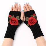 Fashion Flower Knitted Gloves_Cwag0105