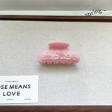 PINK BOW ACETATE CLAW CLIP CUTE ELEGANT STYLE_CWAHA5708