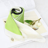 FLORAL SILK SCARF FRESH ELEGANT SQUARE HEADSCARF_CWASC1154