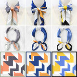 STRIPED SATIN SCARF 70CM CHIC SUMMER SUN WRAP_CWASC1153