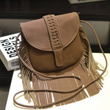 Cwab4566_Flap Woven Half Circle Tassel Shoulder Bag