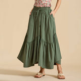 Wave Tie Adjustable Skirt Long Swing Skirt_Cwbss0417