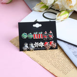 CHRISTMAS EARRING COMBINATION CARTOON EARRING SET_CWMM2611