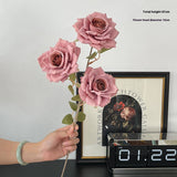 ARTIFICIAL CAPPUCCINO ROSE BOUQUET WITH 3 HEADS_CWMM6505