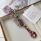RETRO TORTOISESHELL COLOR HANDLE WAVY COMB_CWMM1082