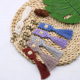 LETTER PENDANT COTTON ROPE BRAIDED KEYCHAIN_CWMM1579