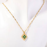 STAINLESS STEEL DECEMBER BIRTHSTONE NECKLACE_CWMM3920