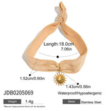 SWEET 18K GOLD PINK LACE BOW PENDANT BRACELET_CWAJE4806