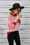 Valentine'S Day Crew Neck Pullover Sweater_Cwoswl3242